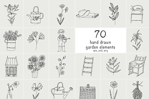 Hand Drawn Botanical vector icons