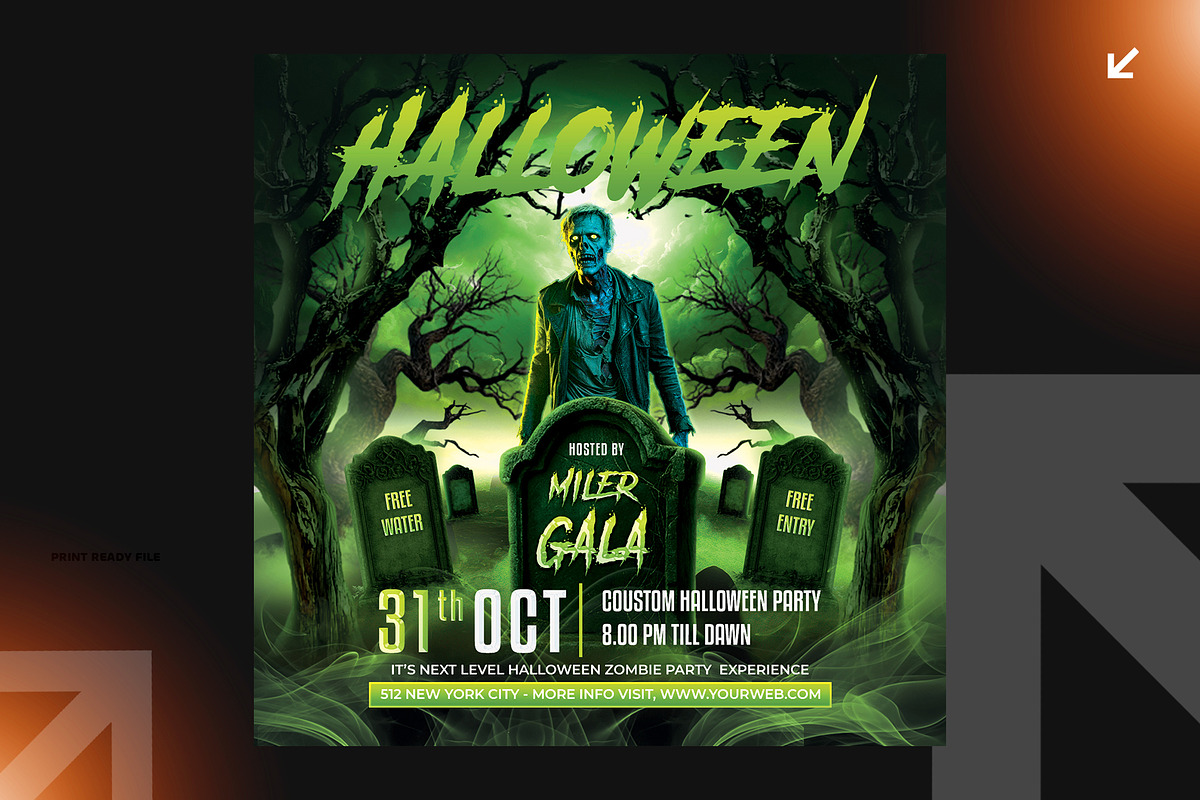 06 Halloween Flyer Bundle, a Flyer Template by Shajib Shikder (Photo 2 of 7)