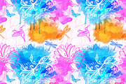 Seamless watercolor patterns, a Pattern Graphic by Vikpit (Thumbnail 6 of 7)