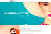 Bouton Fashion & Modeling Site Theme, a HTML Template by Oleg Ribar (Thumbnail 2 of 6)