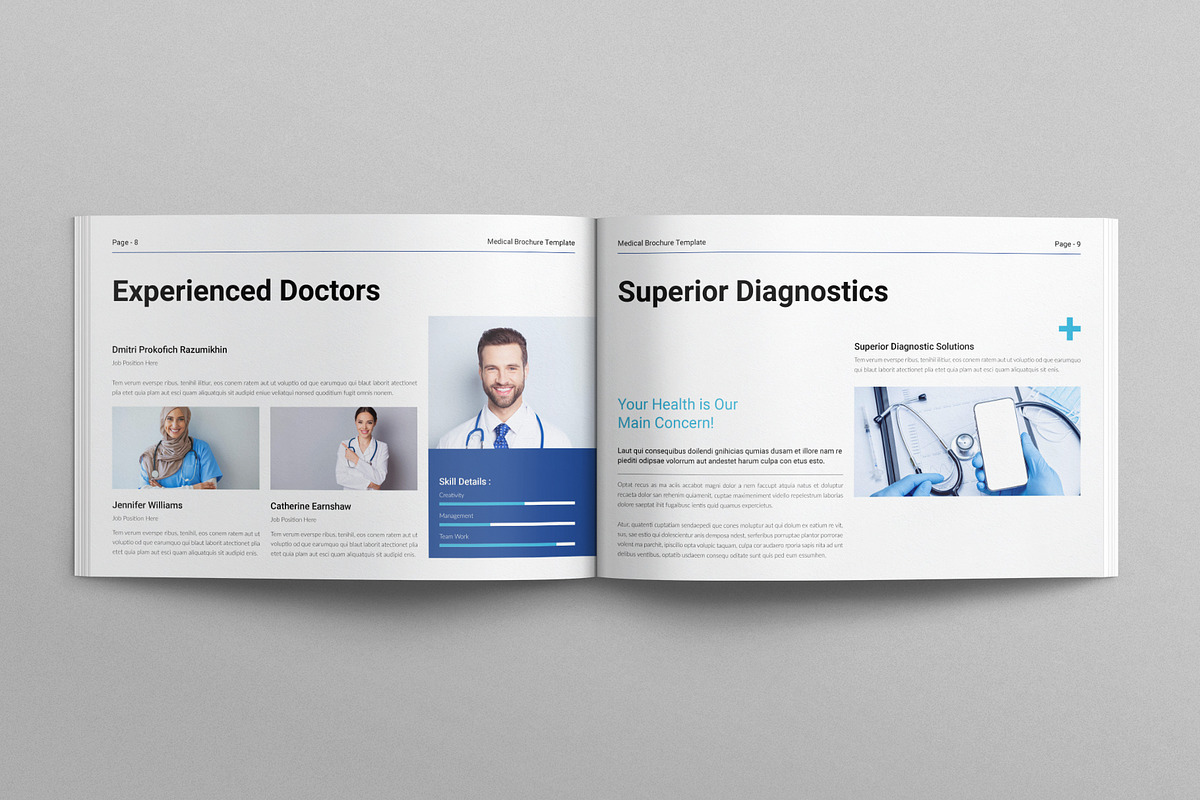 Medical Brochure Template Landscape, a Brochure Template by E-Type (Photo 4 of 7)