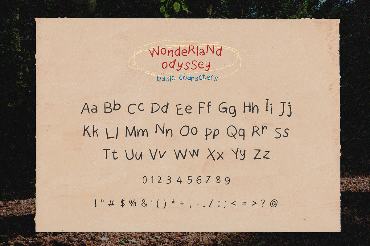 Wonderland Odyssey Crayon Messy Font, a Handwritten Font by Perplexitics (Photo 6 of 6)