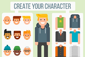 Character Elements Creator Vector