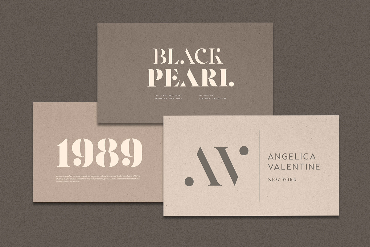 Pearlone - Stylish Stencil Serif, a Serif Font by Sarid Ezra (Photo 8 of 9)