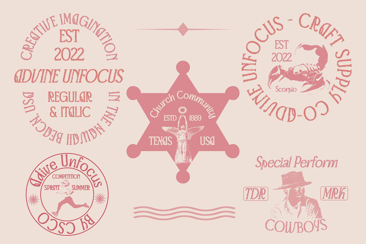 Advine Unfocus, a Serif Font by Craft Supply Co. (Photo 6 of 8)