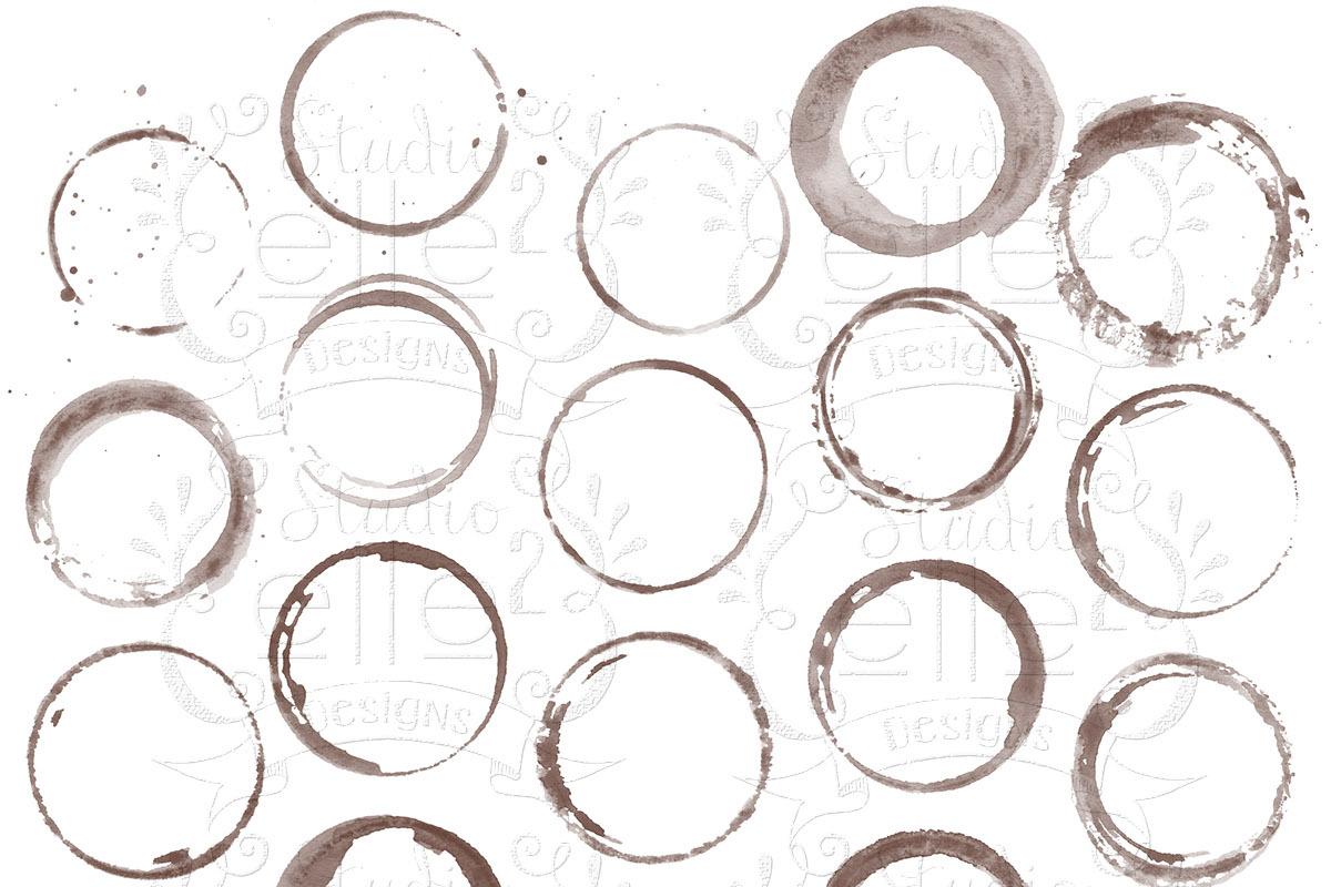Watercolor CoffeeRings vol.1 preview 2