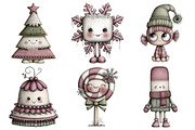 Kawaii Christmas Treats Clipart, an Illustration by Daily.Designs (Thumbnail 2 of 5)