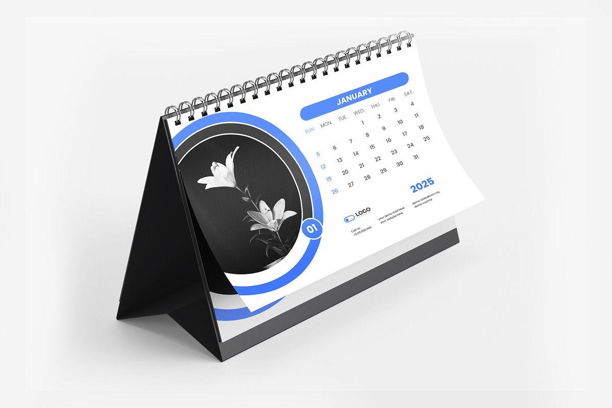 2025 desk calendar design template, a Stationery Template by Tanmoy Topu