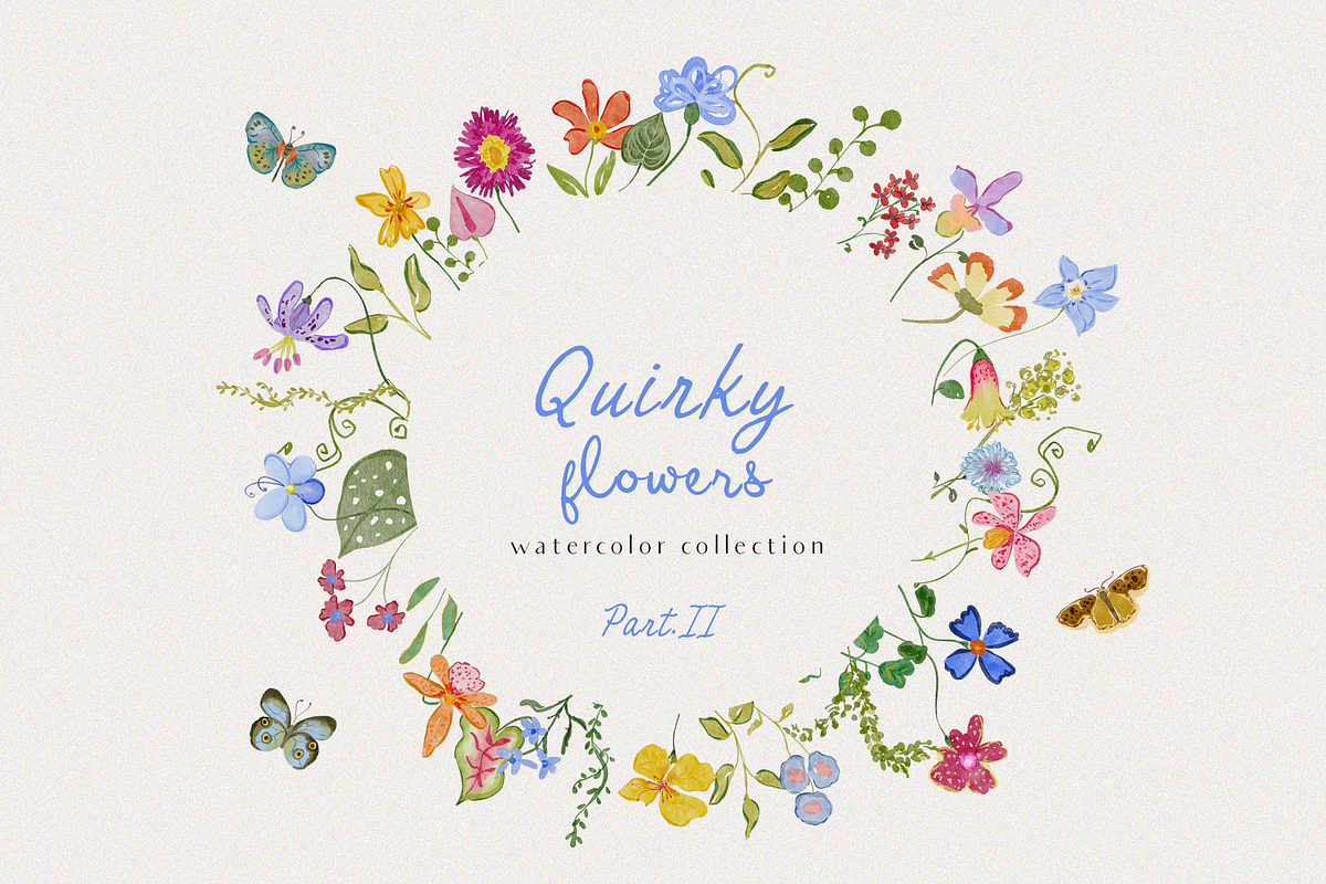 Hand-drawn quirky whimsy flowers, a Decorative Illustration by Grace Noboa Illustrations (Photo 3 of 12)