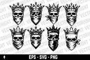 Human skull wearing a royal crown, a Person Illustration by Vectorhight (Thumbnail 1 of 4)