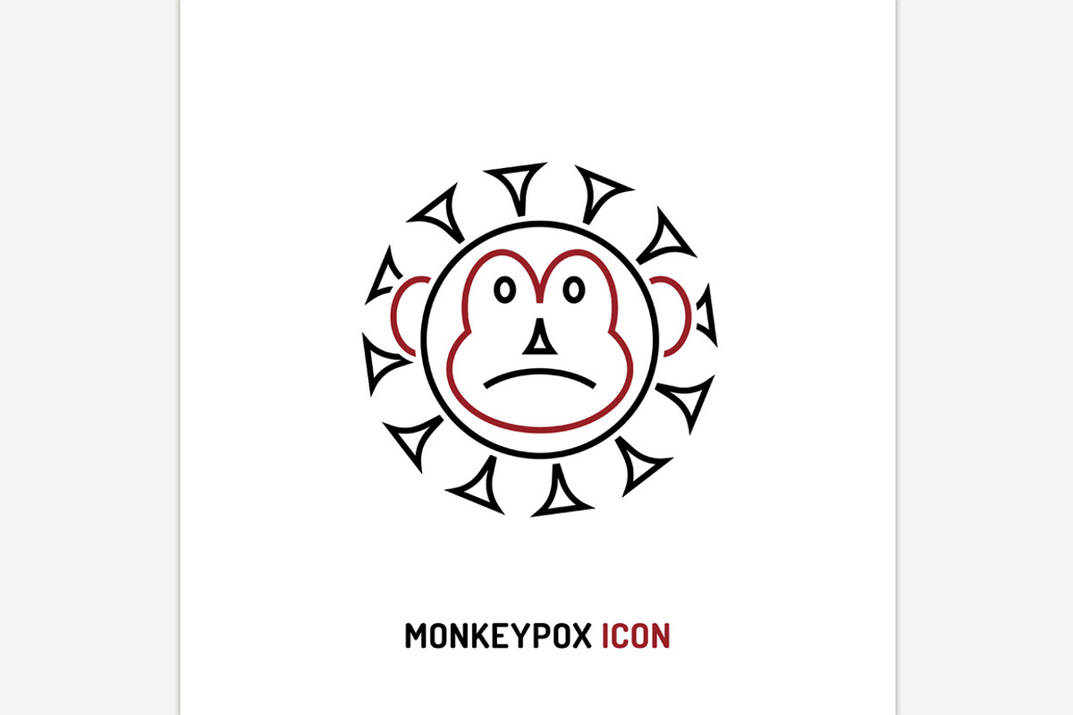 Monkeypox virus sign, icon. Editable, an Outline Icon by Anna's Shop