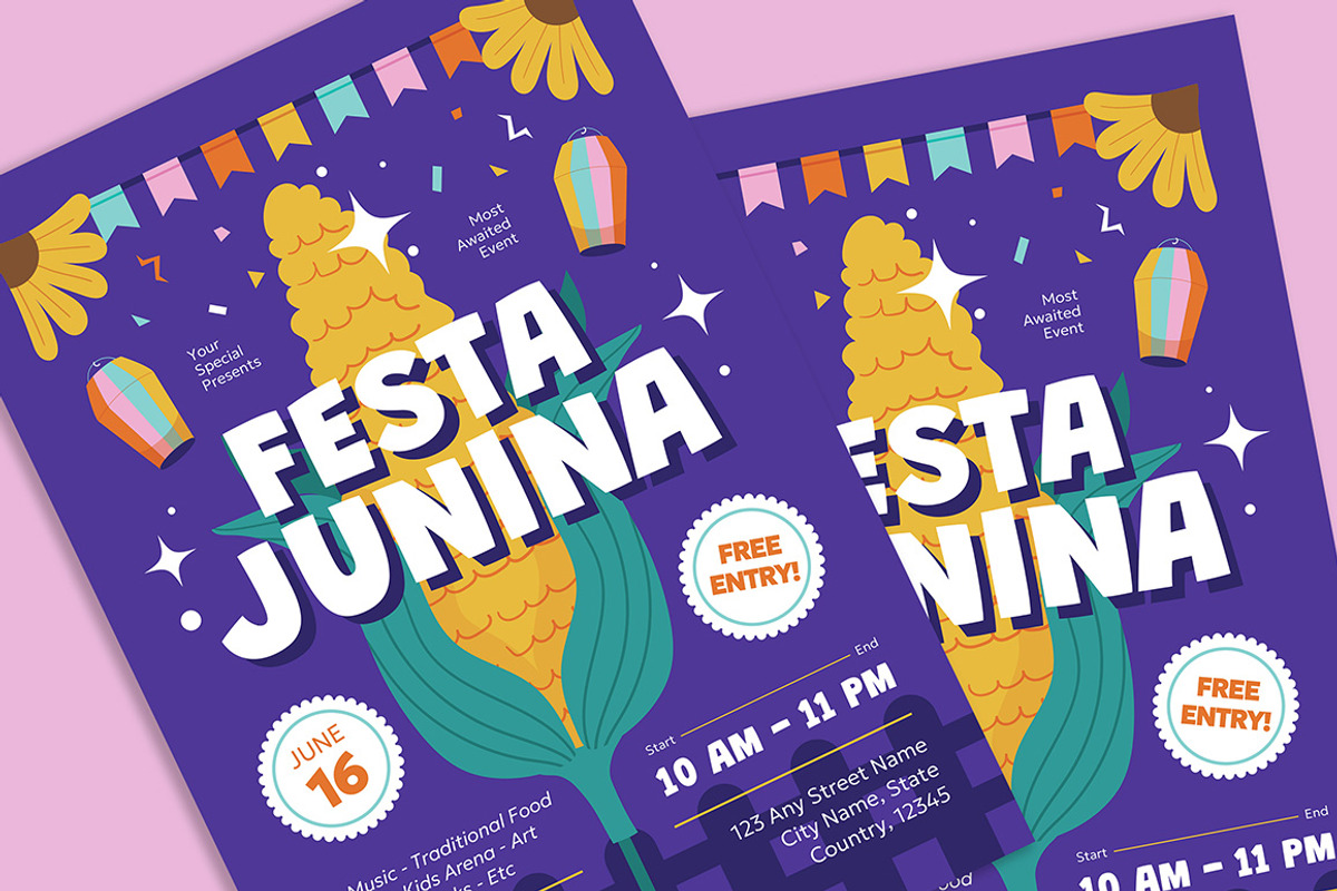 Festa Junina Holiday Flyer, a Flyer Template by Gumico Studio. (Photo 3 of 3)