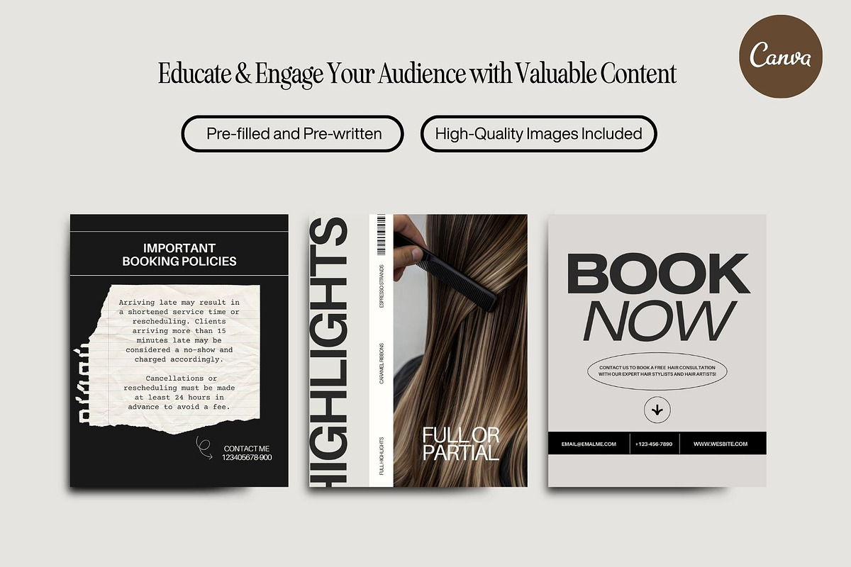 Hairstylist Instagram Template Bundle preview 3
