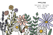 Wildflower Clipart Flowers with Stem, a Graphic by Murphy & Frank (Thumbnail 4 of 4)