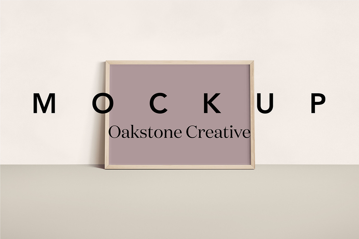 Landscape Wood Frame Leaning Mockup, a Household Mockup by OakstoneCreative (Photo 1 of 5)