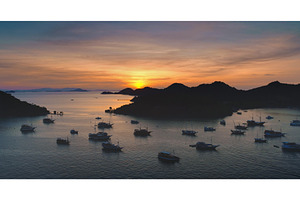 Sunset illuminating traditional