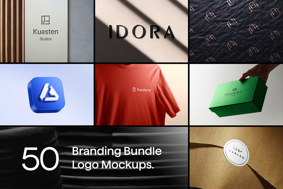 50 Logo Mockup Branding Bundle - V5, an Advertising Mockup by Asylab (Photo 57 of 57)