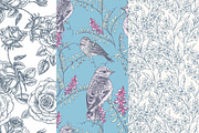 Hand Drawn Floral Vector Patterns, a Pattern Graphic by MeadowFox (Thumbnail 2 of 8)