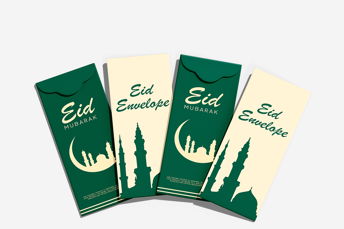 Eid Envelope Mockup, a Merchandise Mockup by Permadi Creative (Photo 2 of 3)