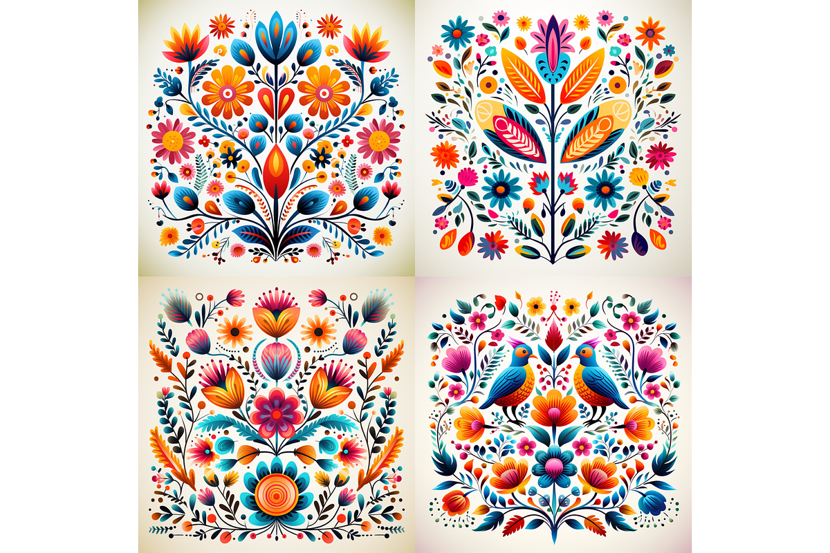 Prompt Mexican Folk Clipart, a Decorative Illustration by Creative design (Photo 6 of 7)