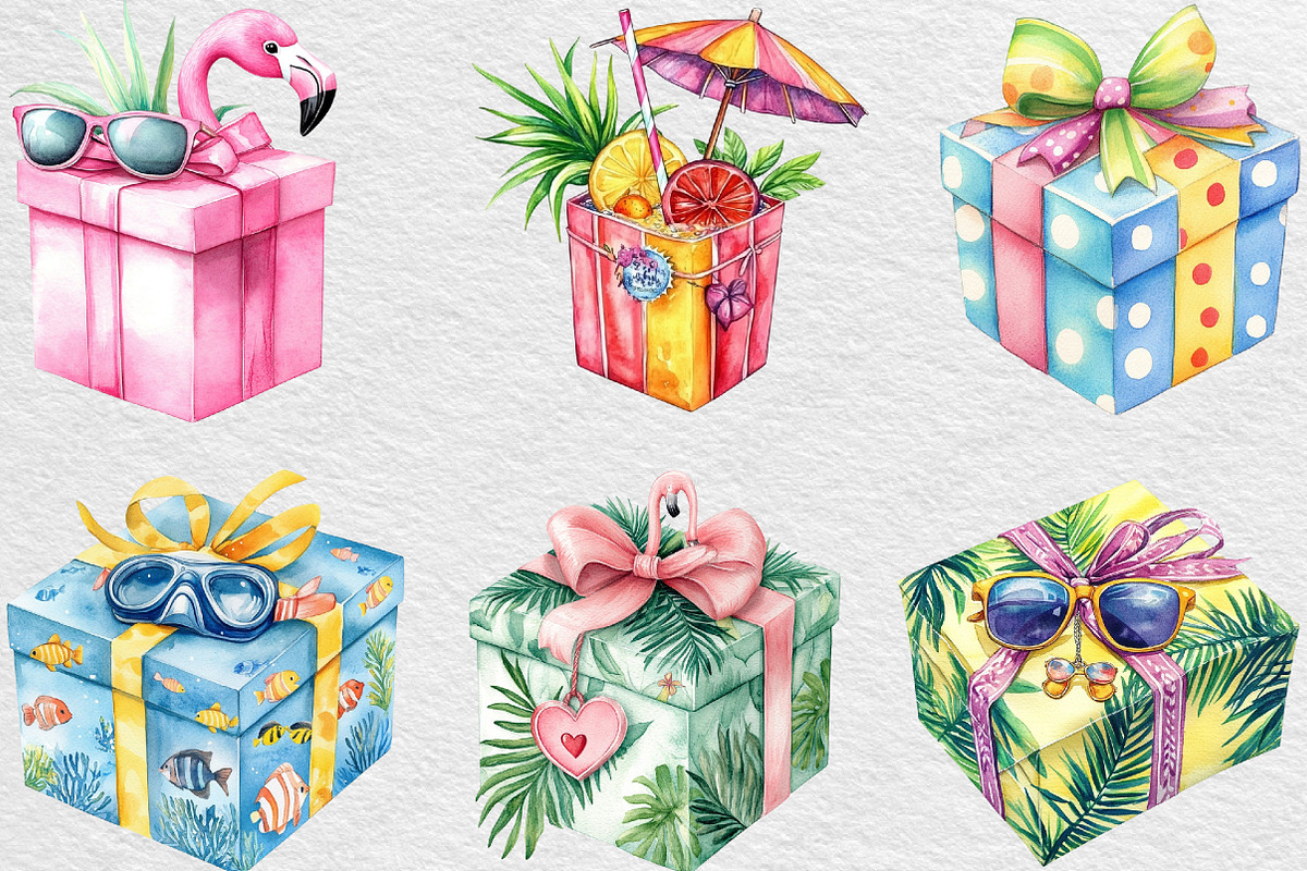 Summer Beach Gift Box PNG, an Illustration by Black Bird Studio (Photo 6 of 6)