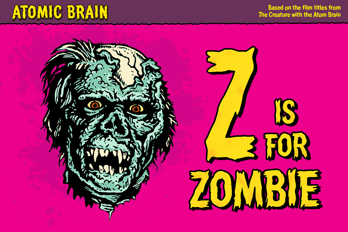 Atomic Brain Horror Font, a Handwritten Font by Paper Moon Graphic Supply (Photo 7 of 13)