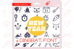 New Year Icons - Dingbat Font