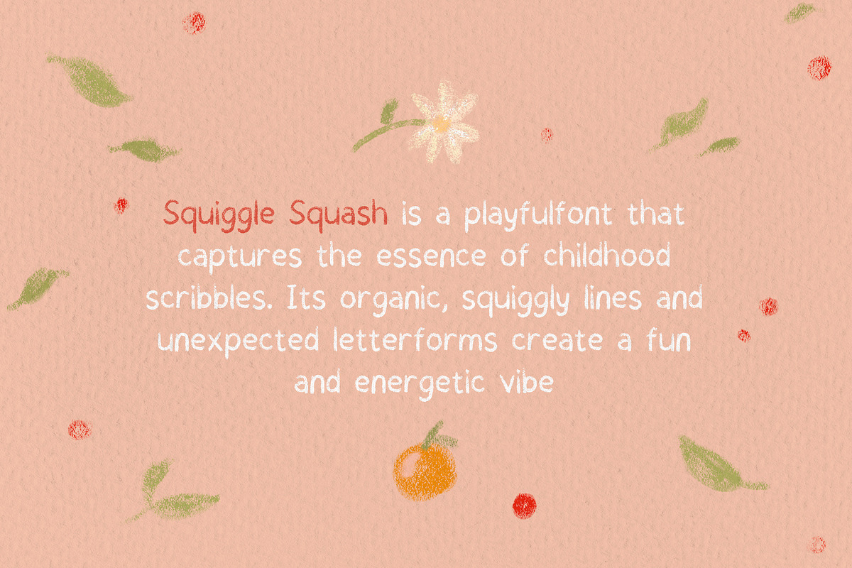Squiggle Squash Oil Pastel Font, a Handwritten Font by Perplexitics (Photo 4 of 6)