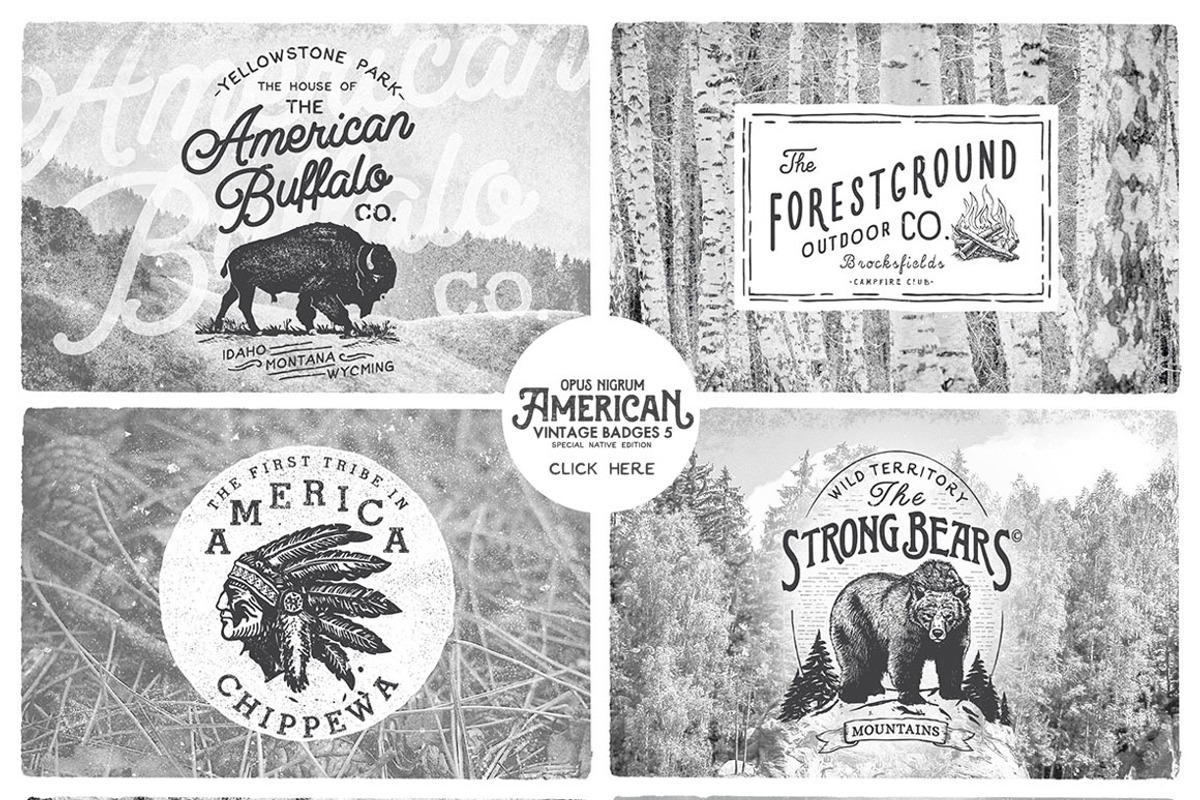 American Vintage Badges 5, a Branding & Logo Template by Opus Nigrum (Photo 4 of 5)