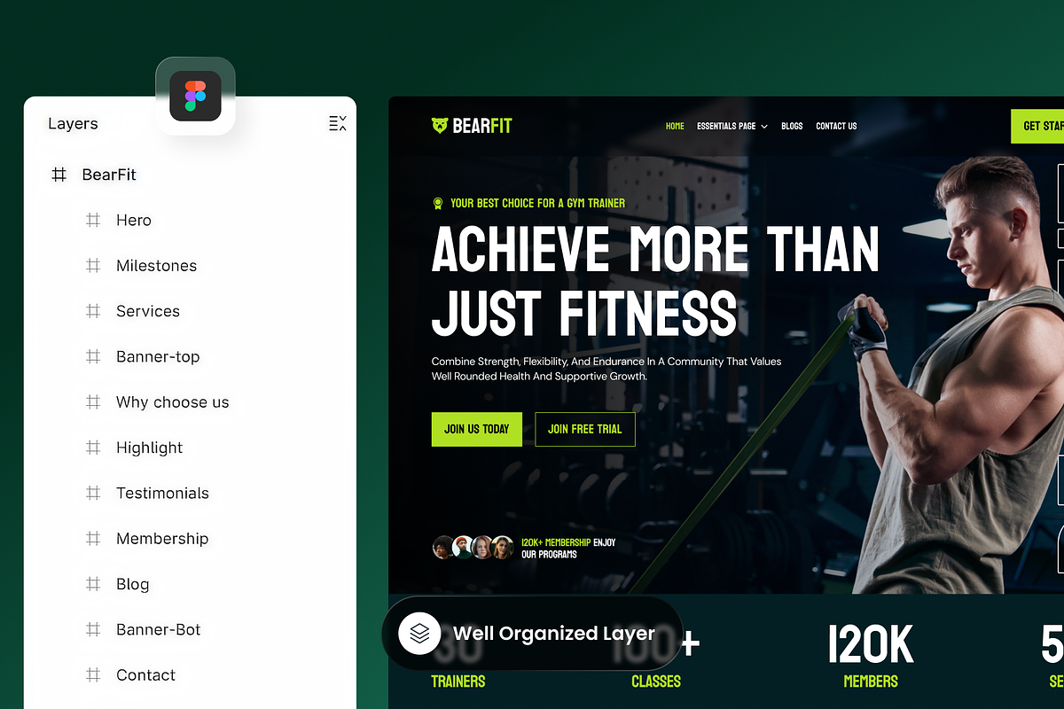 BearFit - Fitness Website preview 3