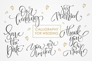 Wedding  Calligraphy  Bundle, a Card Template by dv_illustration (Thumbnail 1 of 4)