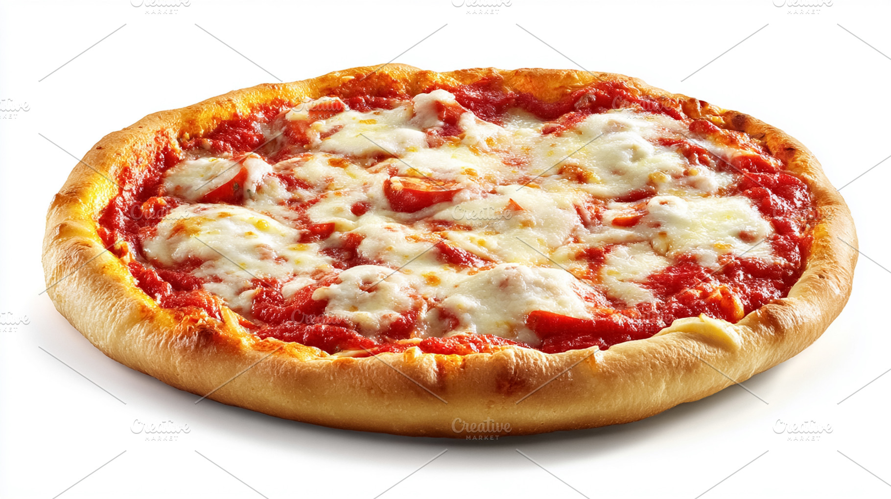 Margherita pizza, a classic Italian dish with melted mozzarella, a Photo by Studio ANNA