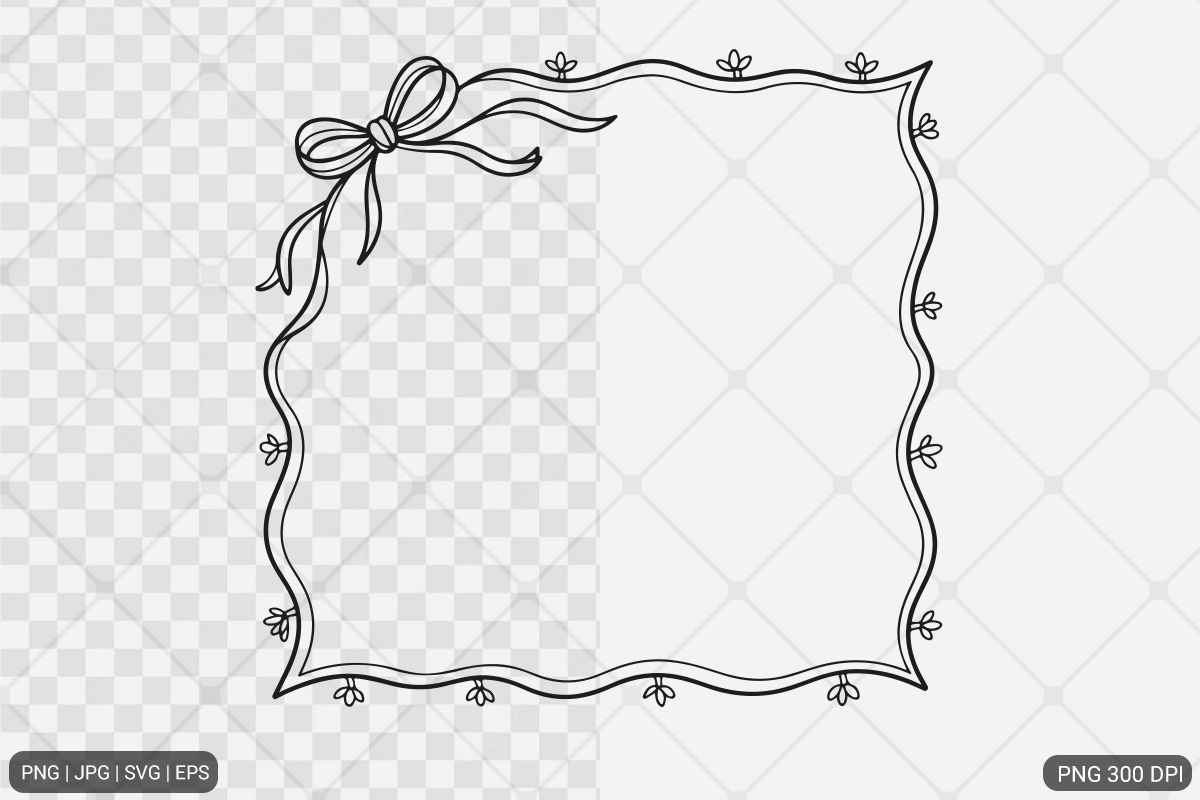 Bow Frame SVG PNG Bundle, an Illustration by Actual Pixel (Photo 18 of 19)