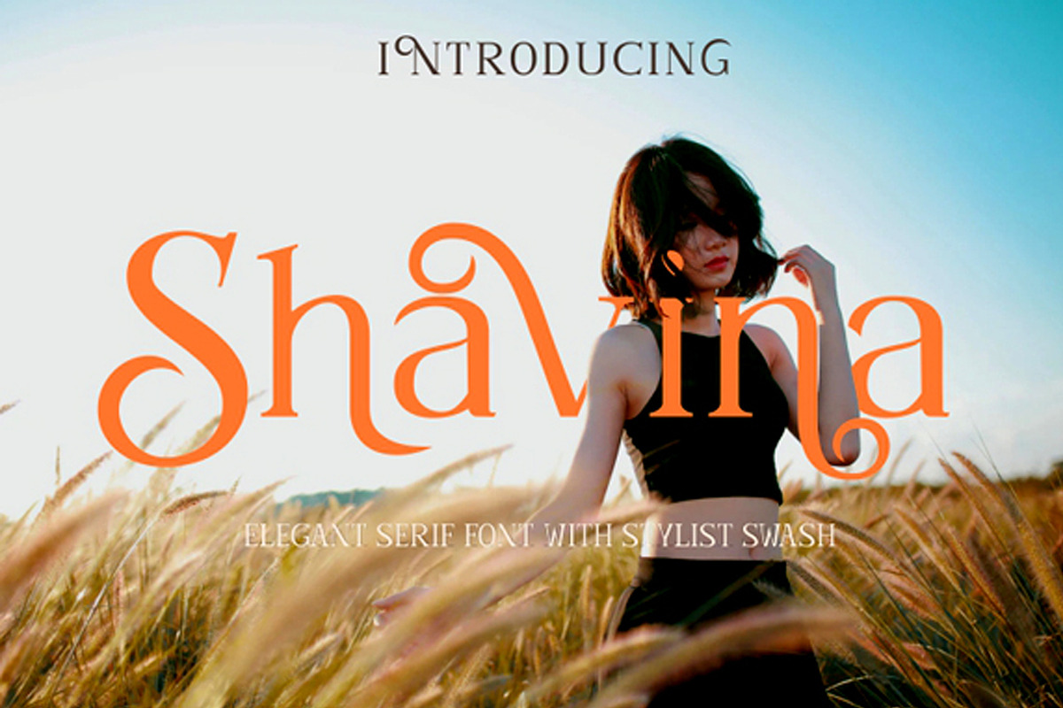 Shavina Serif Font with beauty swash preview 2
