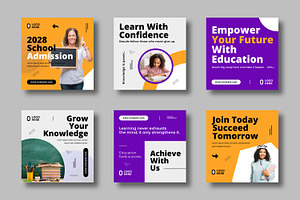 Modern Education Social Media Post, a Social Media Template by MightyDesign