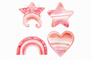 Watercolor Pink Rainbow Clipart, an Illustration by Libby Wishes (Thumbnail 5 of 5)