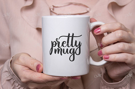 Spring Mug Mockup. PSD+JPEG