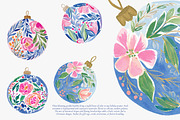 festive flower baubles collection, a Decorative Illustration by Patishop Art (Thumbnail 2 of 6)