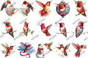 Funny Red Hummingbird Clipart, an Illustration by designcity5 (Thumbnail 2 of 5)