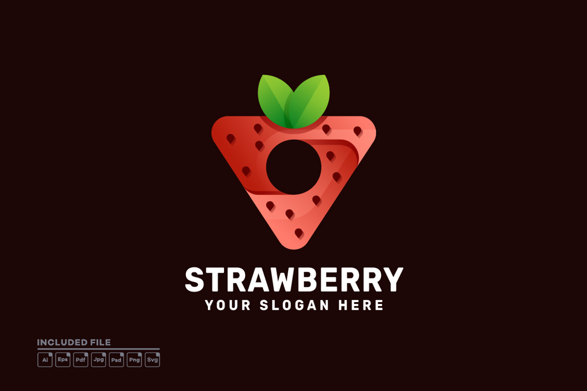 Strawberry Gradient Logo Design, a Branding & Logo Template by yuanesei