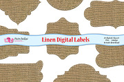Linen Digital Labels, a Texture Graphic by PolpoDesign (Thumbnail 1 of 3)