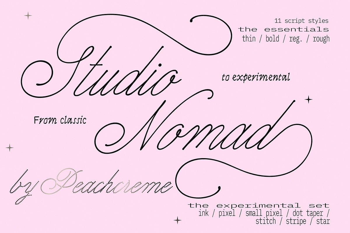 Studio Nomad // Script Family, a Script Font by PeachCreme (Photo 1 of 23)