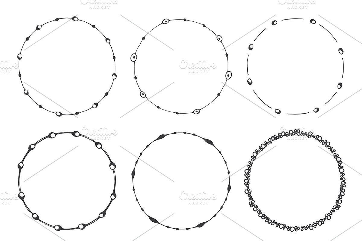 90 Decorative Round Frames, a Decorative Illustration by DESIGN BY nube