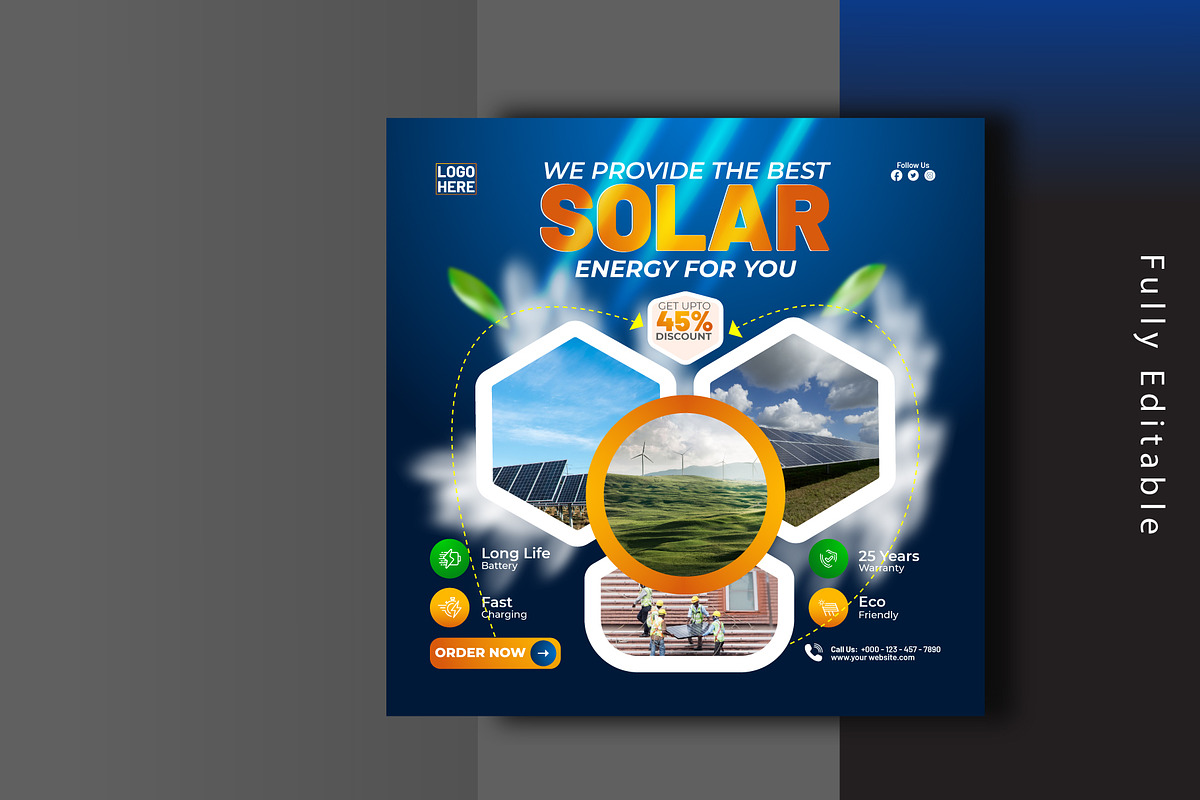Modern Energy Social Media Post, a Graphic by Sashamim22 (Photo 1 of 3)