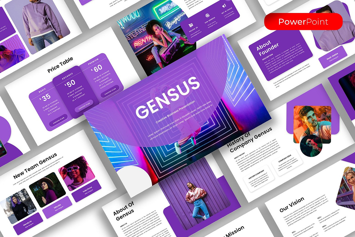 Gensus–Creative Business PowerPoint, a Presentation Template by kreatifreya (Photo 1 of 5)