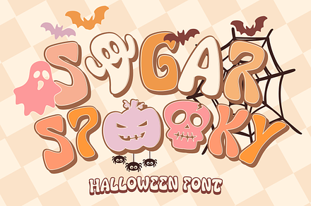 Sugar Spooky is a Halloween font, a Sans Serif Font by Brown Cupple