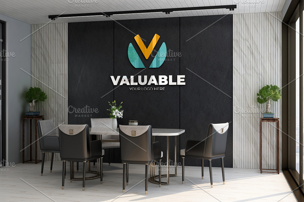 PSD Office Meeting Room Wall Mockup, a Product Mockup by Ayy (Photo 8 of 13)