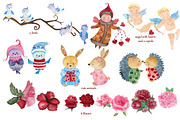 Valentine's Day watercolor set, an Animal Illustration by Pretty light (Thumbnail 2 of 5)