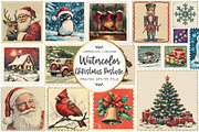 Christmas Postage Stamp Sublimation, an Illustration by OK Design (Thumbnail 1 of 5)