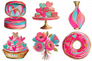 Watercolor Valentine's Day Clipart B, an Illustration by Daily.Designs (Thumbnail 4 of 5)